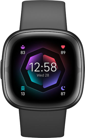 Fitbit Sense 2 Aluminium Waterproof Smartwatch with Heart Rate Monitor (Shadow Grey / Graphite) view 1