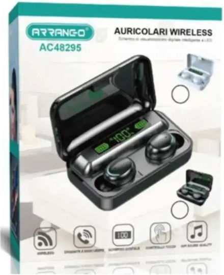 Arrango AC48295 In-ear Bluetooth Handsfree Earphones with Charging Case White view 1