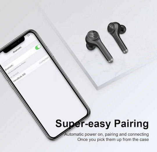Motorola Vervebuds 800 Bluetooth Handsfree Earphones with Sweat Resistance and Charging Case Black view 5
