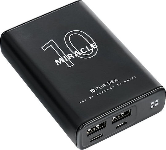 Puridea S15 Power Bank 10000mAh with 2 USB-A Ports Black