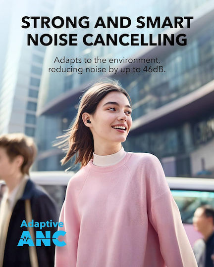 Soundcore by Anker A30i In-ear Bluetooth Handsfree Earphones with Sweat Resistance and Charging Case Black vue 3