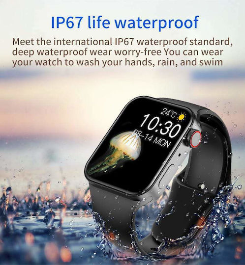 T100 Plus Smartwatch with Heart Rate Monitor (Silver) view 5