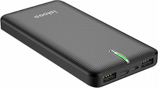 Ipipoo LP-13 Power Bank 10000mAh with 2 USB-A Ports Black