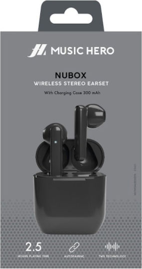 SBS Hero Nubox Earbud Bluetooth Handsfree Earphones with Charging Case Black view 2