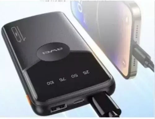 Awei P32K Power Bank 10000mAh with 2 USB-A Ports and USB-C Port Black view 3