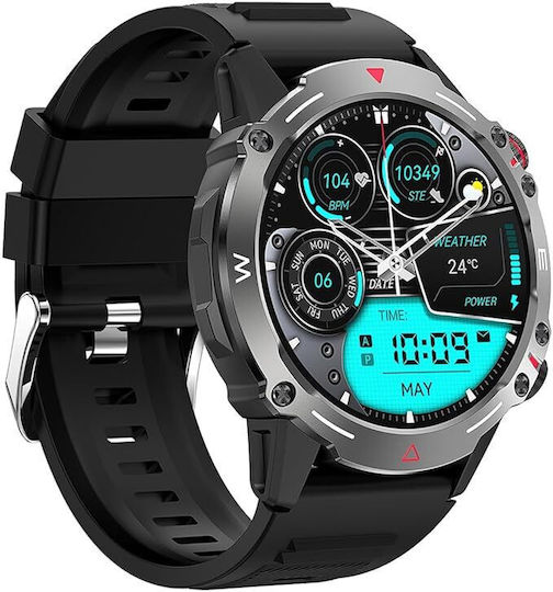 Trevi T-FIT 510 A Aluminium 53mm Smartwatch with Heart Rate Monitor (Black-Orange) vue 5