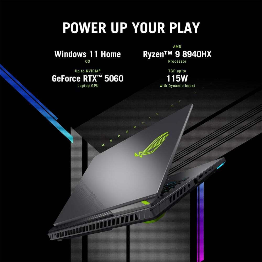 Asus ROG Strix G16 G614PM-RV025 16" FHD+ 165Hz (Ryzen 9-8940HX/16GB/512GB SSD/GeForce RTX 5060/No OS) (GR Keyboard) vue 5