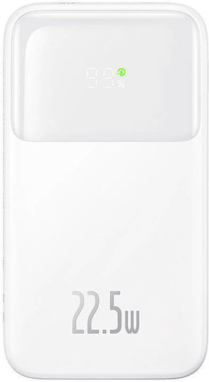 Baseus Comet Power Bank 10000mAh 22.5W with USB-A Port and USB-C Port Power Delivery White