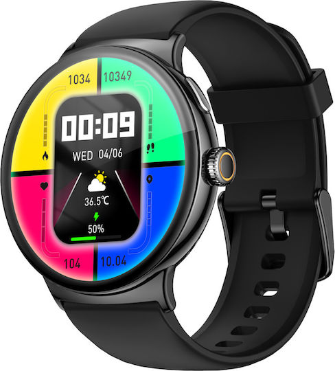 LinWear La99 Aluminium Smartwatch with Heart Rate Monitor (Black) view 3