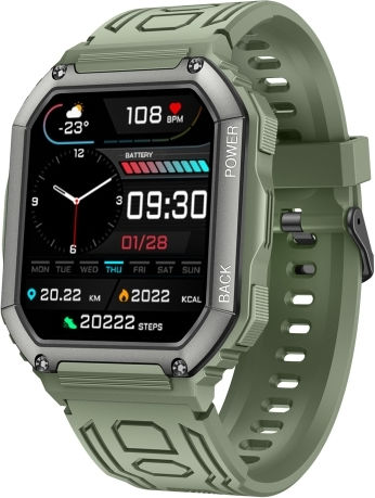 K6 1.8 Inch Ip67 Waterproof Smart Watch Support Heart Rate Sleep Monitoring Green