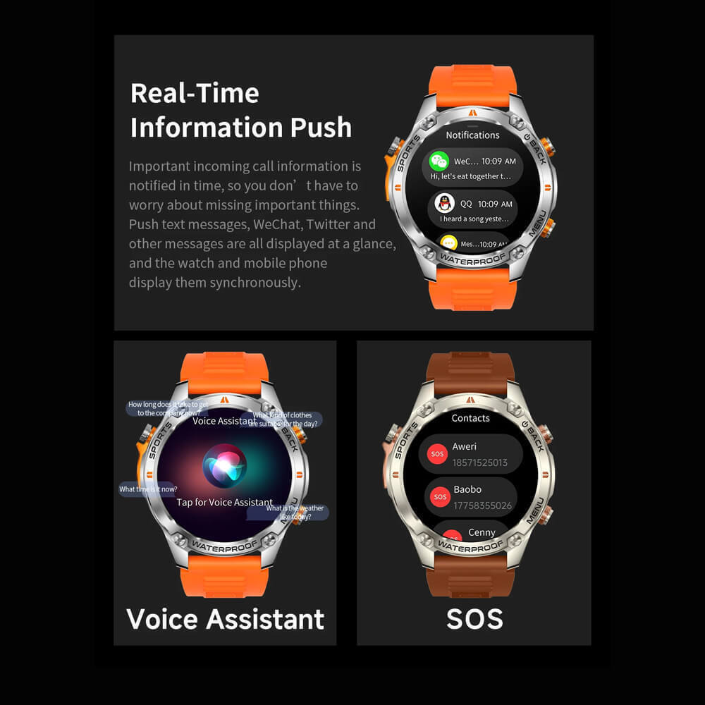 Smartwatch Microwear G100 GPS Brown view 8