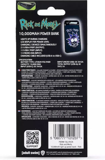 Lazerbuilt Power Bank 10000mAh Rick & Morty view 3