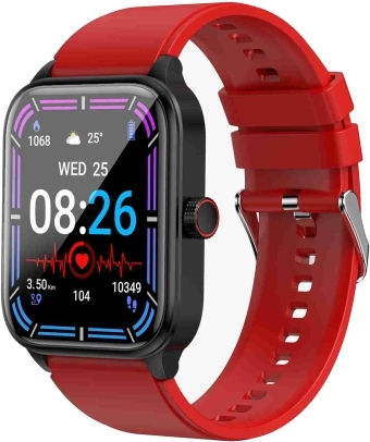 Et540 1.91 Inch Ip67 Waterproof Silicone Band Smart Watch Support Ecg Non-invasive Blood Glucose Measurement Red