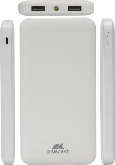 Rivacase VA2010 Power Bank 10000mAh with 2 USB-A Ports White view 6