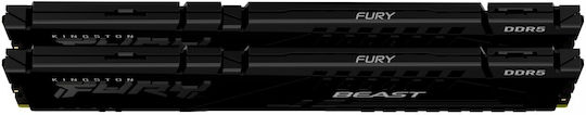 Kingston Fury Beast DDR5 32GB RAM with 2x16GB Modules and Speed 5600 for Desktop KF556C36BBEK2-32 view 5