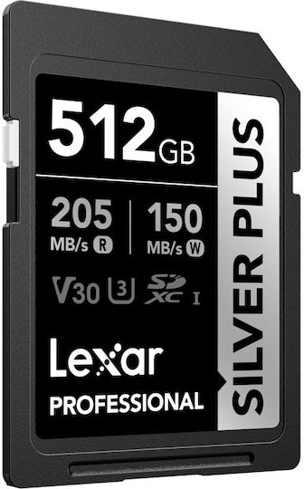 Lexar Professional Silver Plus 1066x Memory Card LSDSIPL512G-BNNNG 512GB SDXC UHS-I U3 A2 V30 view 3