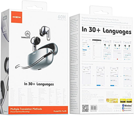 Moxom MX-TW78 In-ear Bluetooth Handsfree Earphones with Charging Case Black Ansicht 3