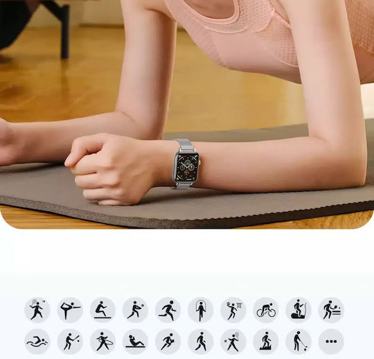 Joyroom JR-FT5 Smartwatch with Heart Rate Monitor (Silver) vista 6