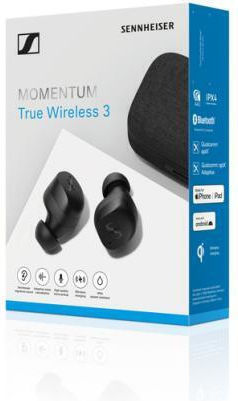 Sennheiser Momentum True Wireless 3 In-ear Bluetooth Handsfree Earphones with Sweat Resistance and Charging Case Black view 7