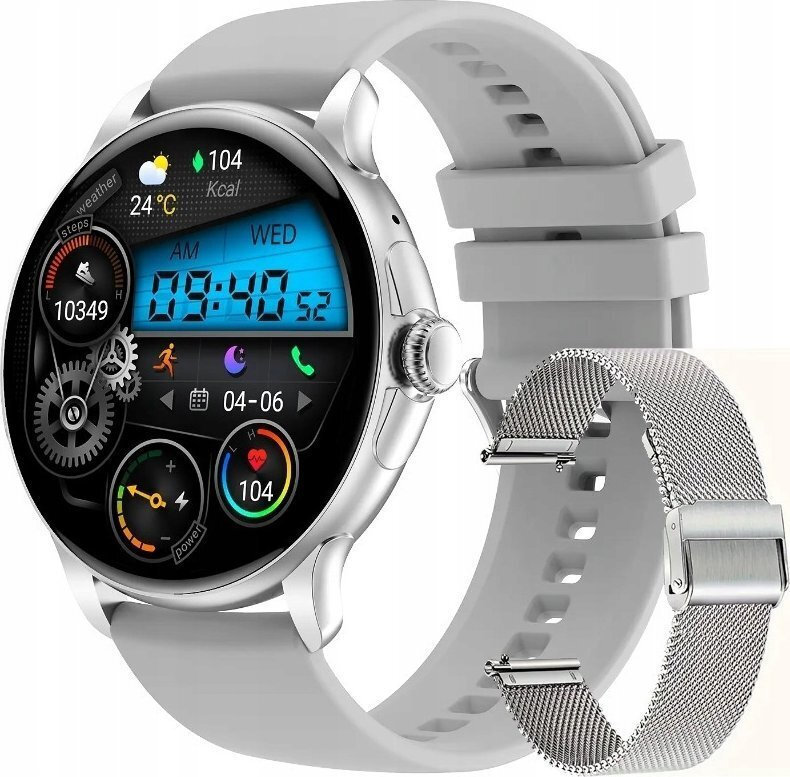 Smartwatch Rubicon Rncf35 Silver Calls Notifications Bt Call