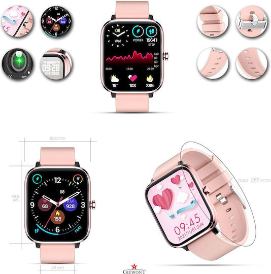 Giewont 230-1 Smartwatch with Heart Rate Monitor (Pink) view 3