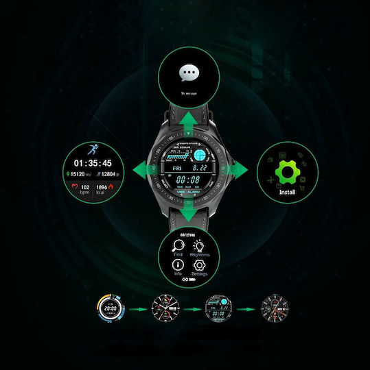 BlitzWolf BW-HL3 Waterproof Smartwatch with Heart Rate Monitor (Black) vista 5