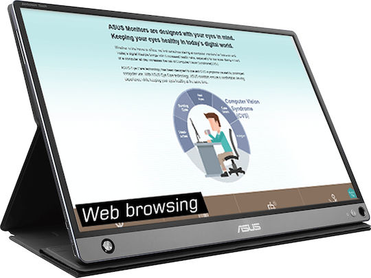 Asus MB16AMT ZenScreen Go IPS Touch Portable Monitor 15.6" FHD 1920x1080 with Response Time 5ms GTG view 6