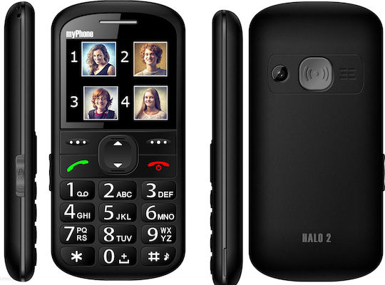 MyPhone Halo 2 Single SIM Mobile with Large Buttons Black view 3
