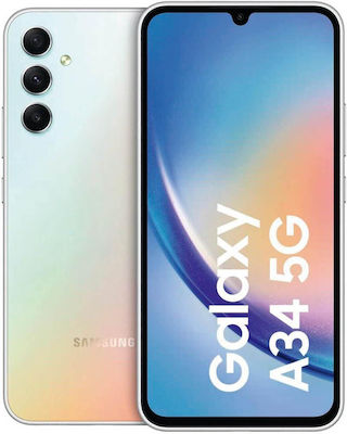 Samsung Galaxy A34 5G Dual SIM (8GB/128GB) Awesome Silver view 1