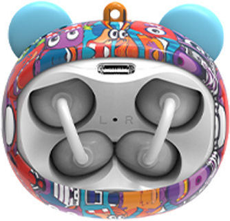 Kiddoboo GOAT Open Ear Bluetooth Handsfree Earphones with Charging Case Graffity Monsters Ansicht 3