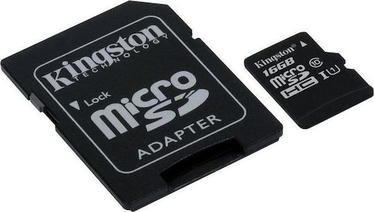 Kingston Canvas Select microSDHC 16GB U1 UHS-I 80MB/s with Adapter view 1