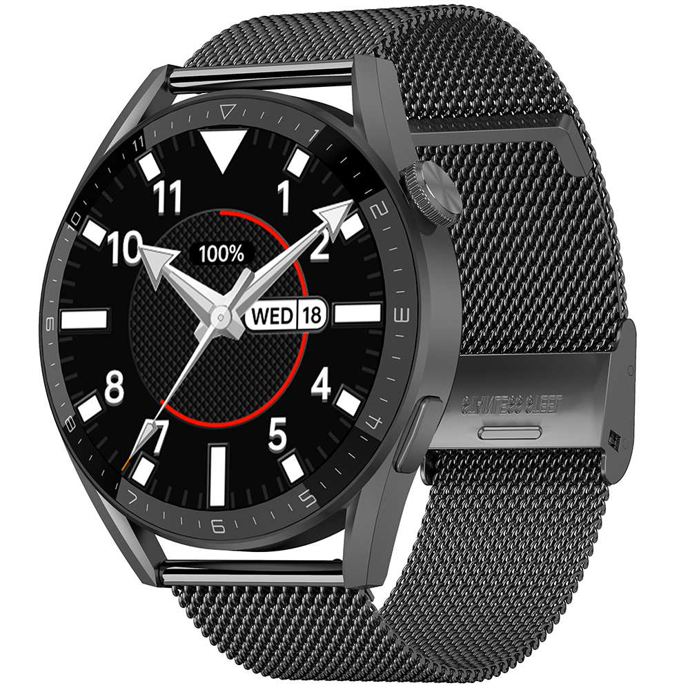 DeltaFiT Max Smartwatch with Heart Rate Monitor (Black) vue 3