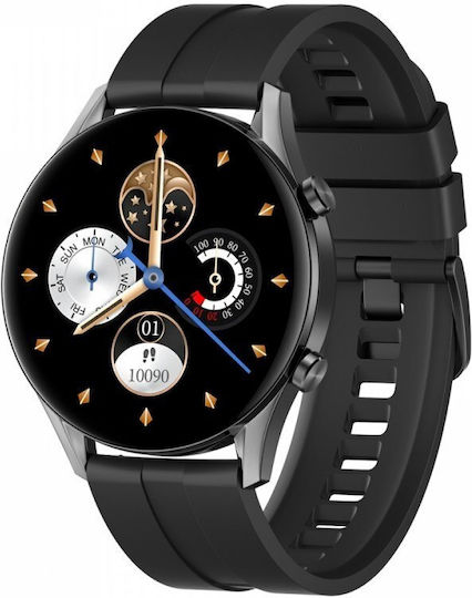 Oromed Fit 7 Pro 46mm Waterproof Smartwatch with Heart Rate Monitor (Black)