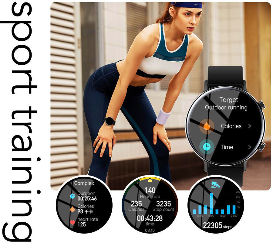 Rubicon Rnce98 44mm Smartwatch with Heart Rate Monitor (Multicolour) view 3