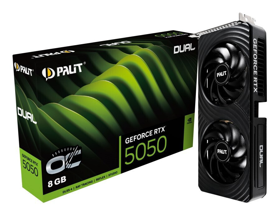 Pal GeForce RTX 5050 8GB GDDR6 Dual OC Graphics Card NE65050S19P1-GB2070D