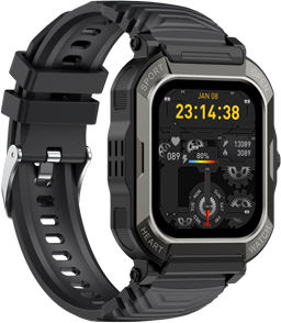Jaga JS17 Smartwatch with Heart Rate Monitor (Black) view 4