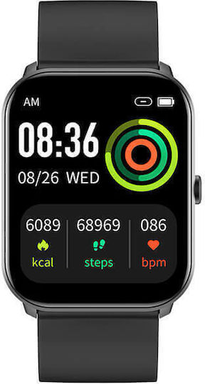 Imilab Fitness W01 Waterproof Smartwatch with Heart Rate Monitor (Black) view 3