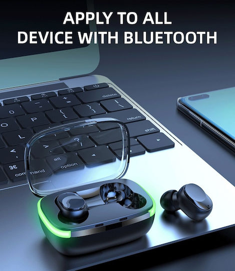 Valdus Y60 In-ear Bluetooth Handsfree Earphones with Sweat Resistance and Charging Case Black vue 6