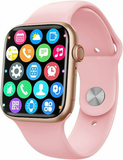 SW17 Pro Max Aluminium Smartwatch with Heart Rate Monitor (Pink) view 2