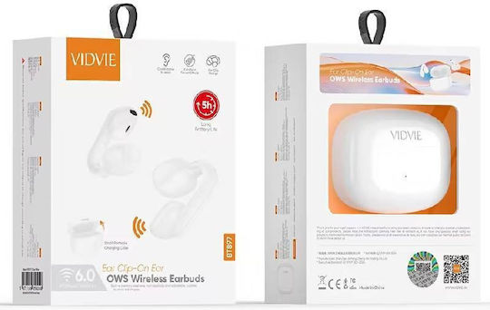 Vidvie BT897 Open Ear Bluetooth Handsfree Earphones with Charging Case White view 2