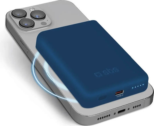 SBS MagSafe Power Bank 5000mAh 5W with USB-C Port Blue view 1