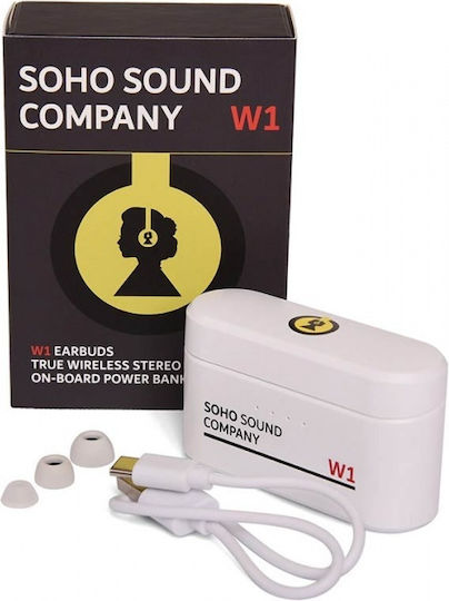Soho W1 In-ear Bluetooth Handsfree Earphones with Charging Case White view 2