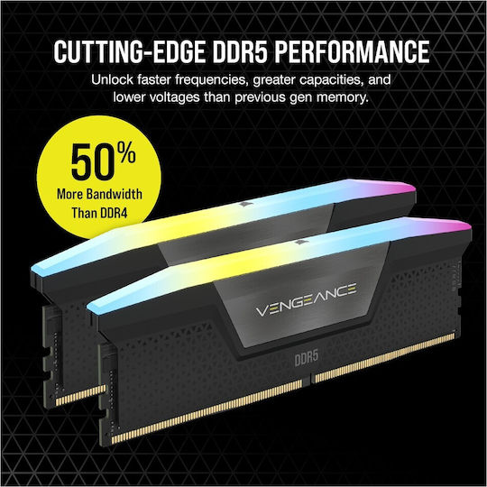 Corsair Vengeance RGB DDR5 with Module 1x8GB and Speed 5200 for Desktop CMH8GX5M1B5200C40 view 5