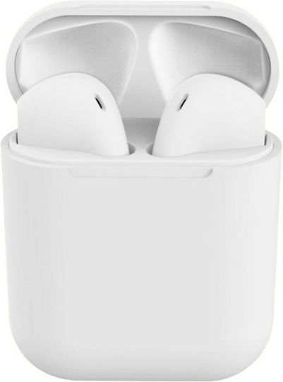i12 Earbud Bluetooth Handsfree Earphones with Charging Case White view 3