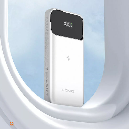 Ldnio PQ12 Power Bank 10000mAh with 2 USB-A Ports and USB-C Port Power Delivery White Ansicht 3