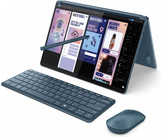 Lenovo Yoga Book 9 13IMU9 13.3" OLED Touchscreen (Ultra 7-155U/32GB/1TB SSD/W11 Pro) Tidal Teal (US Keyboard) view 3