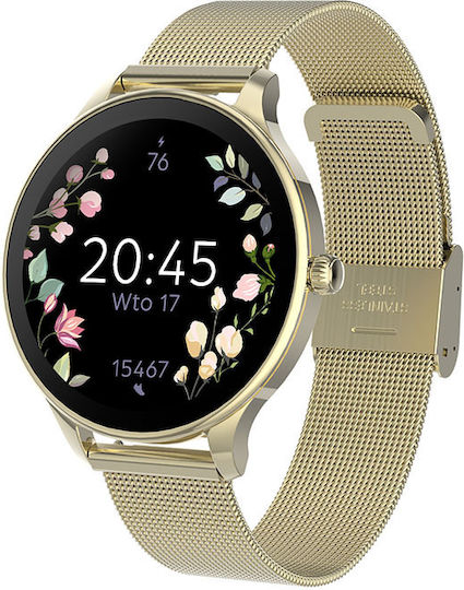 Forever Velora SB-306 38mm Smartwatch with Heart Rate Monitor (Gold) view 3