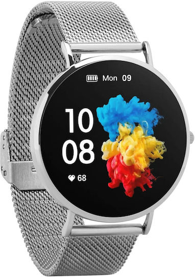 Garett Verona 50mm Smartwatch with Heart Rate Monitor (Silver) view 5