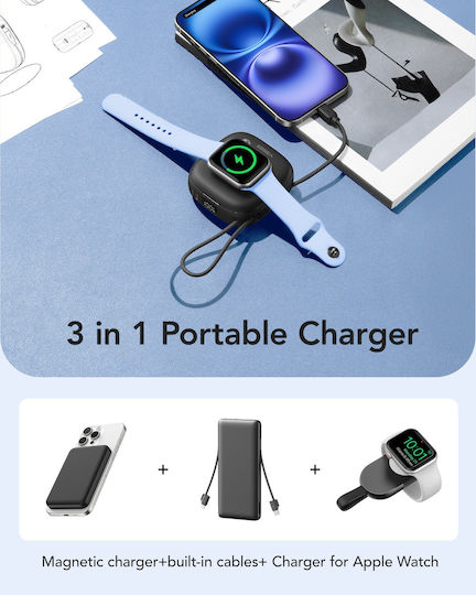 Veger W1185 MagSafe Power Bank 10000mAh 15W with USB-C Port Power Delivery Black view 8