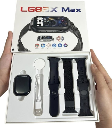 LG83X Max Smartwatch with Heart Rate Monitor (Black) view 2